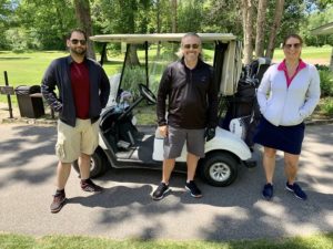 Picture of golf foursome from the 26th Annual Shepherd Village Charity Golf Tournament.